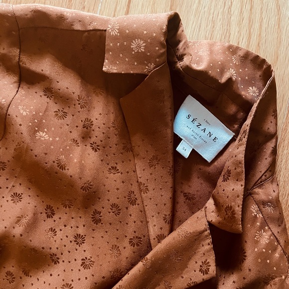 Sezane Florence Shirt in Bronze in Size 34 - Picture 2 of 2
